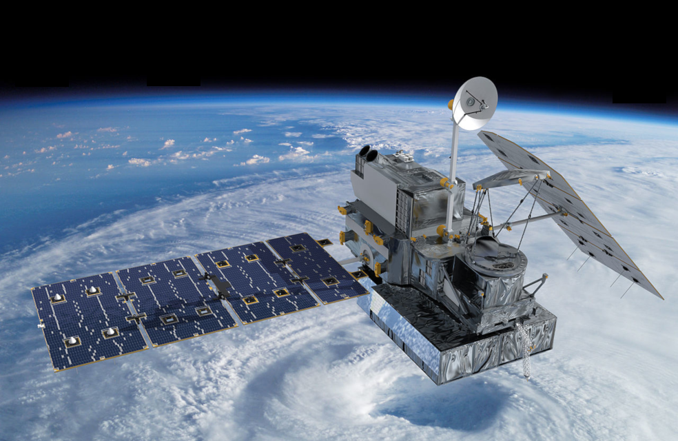 Image of a satelite in orbit