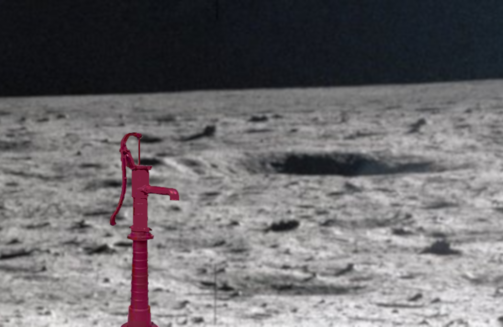 Image of a water pump on the moon